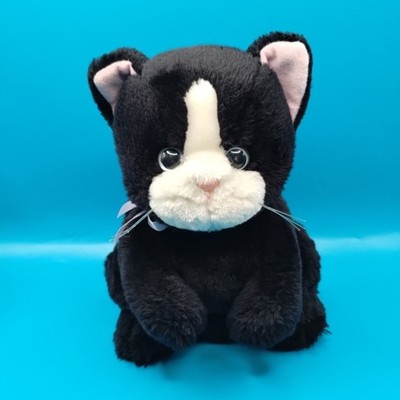 Vtg Tyco Playtime Kitties Black & White Cat Plush 1994 Tested Works - SEE VIDEO