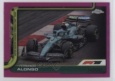 2025 Topps Chrome Formula 1 F1 Cars Pink Refractor /250 Fernando Alonso #81 4d5