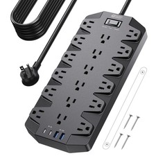 18 Widely Outlets Power Strip, SUPERDANNY Surge Protector with 4 USB Ports, 1...