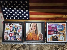 💎 Lot Of 3 Caitlin Clark Framed Wall Hangers 12 X 12 Clips From The Chronicled