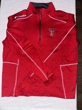 Texas Tech Red Raiders Jacket Mens Large Columbia Golf Athletic 1/4 Zip
