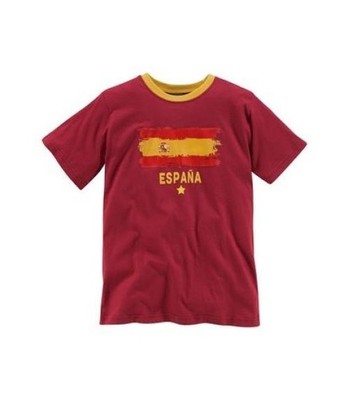 ESPANA T-Shirt Kids SPANIEN  Kinder Fussball FAN Shirt  Spain dunkelrot