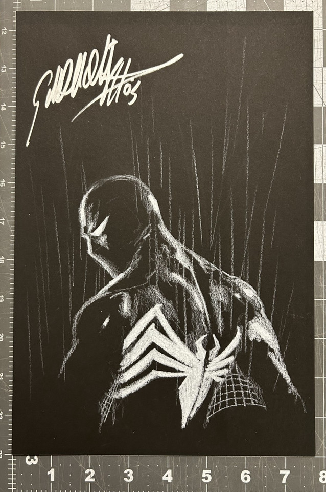 Gabriele Dell'Otto Spider-Man commission original art 7.75  x 11.5  Comic Art