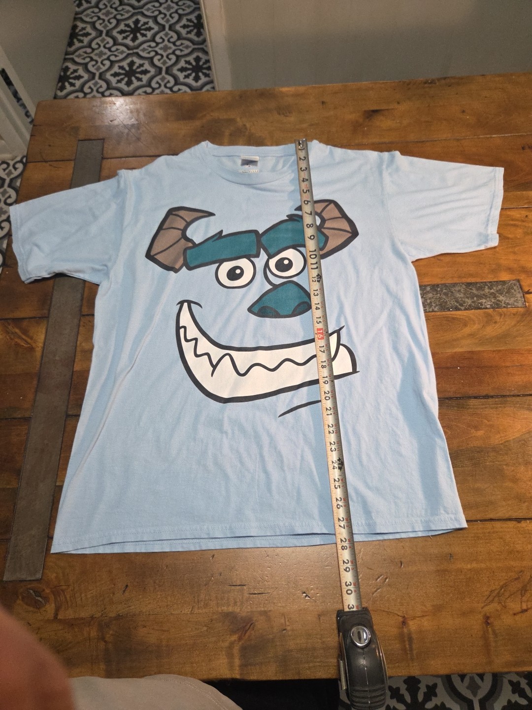Disney Pixar Monsters Inc Sulley Big Face Graphic T Shirt Blue Men L image 6