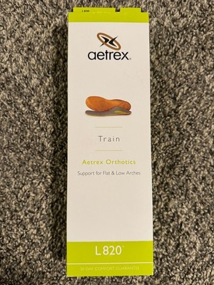 NEW Aetrex L820 Women s Size 6  Train Orthotic Insoles   For Flat & Low Arches