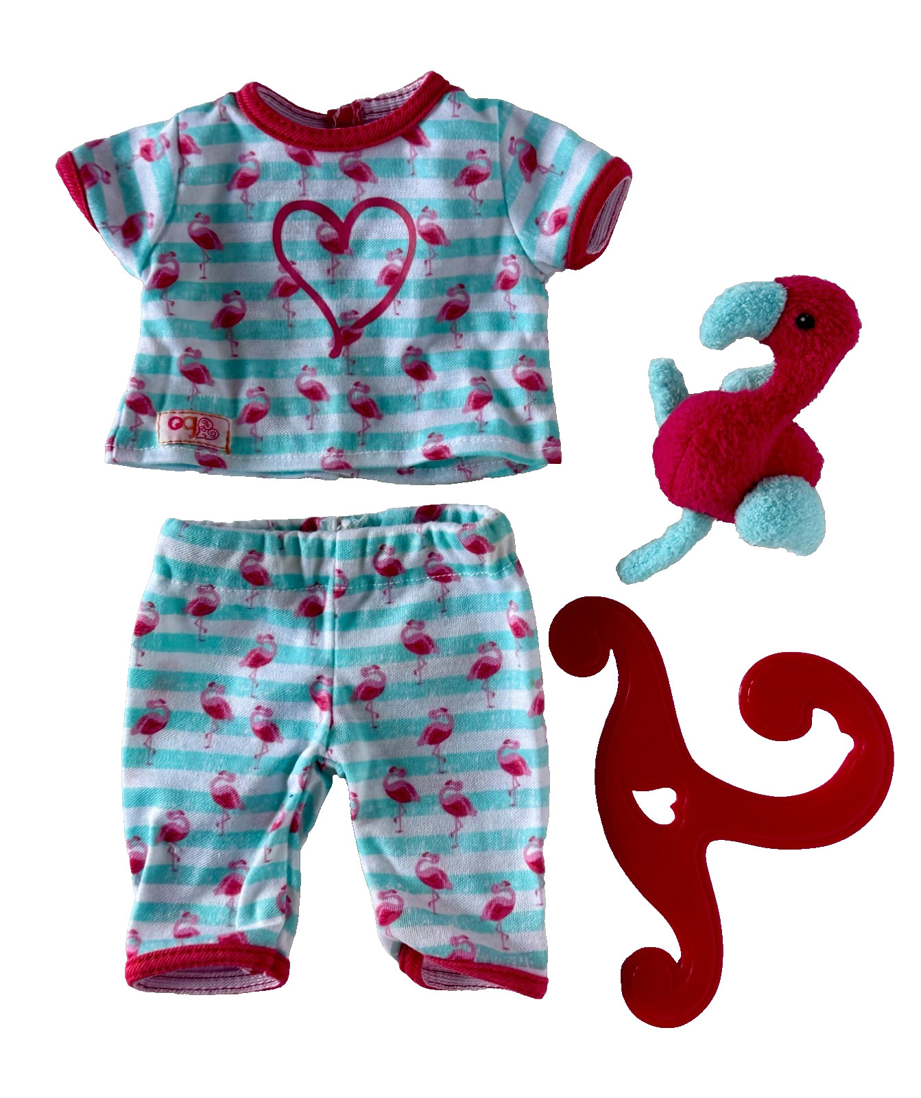 Our Generation OG 18" Doll Flamingo Pajamas with Hanger and 