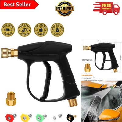 #ad Durable 4350PSI Pressure Washer Gun with Quick Connect amp; 5 Nozzle Set $30.99