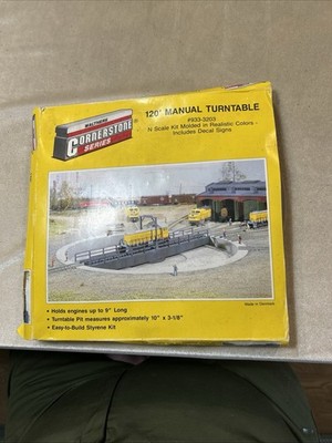 Walthers Cornerstone 120' MANUAL TURNTABLE N Scale Structure -933-3203 *READ*
