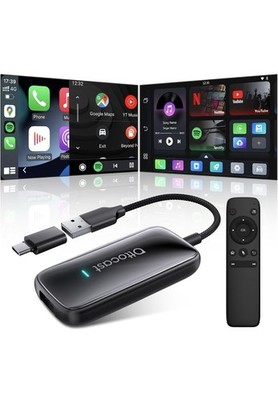 OTTOCAST Wireless CarPlay Android Auto Adapter 3-in-1 AI Box Play2Video Neu