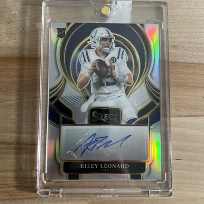 2025 Panini Select - Rookie Signatures Riley Leonard #RSI-RLD Silver Prizm Auto