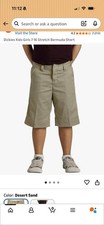 Dickies Girls Classic Fit Stretch Bermuda Shorts Knee-Length Uniform Size 16