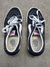 Vans Gamuza SK8-Bajo Patín Zapatos Bajos Tenis Negro/Blanco 721356 Mujer 9.5