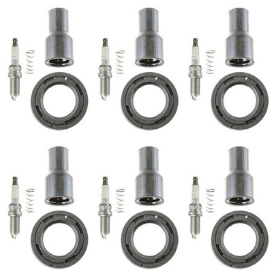 NGK 6 Laser Iridium Spark Plugs & Denso Coil Boots Kit for 4Runner Tundra 4.0 V6
