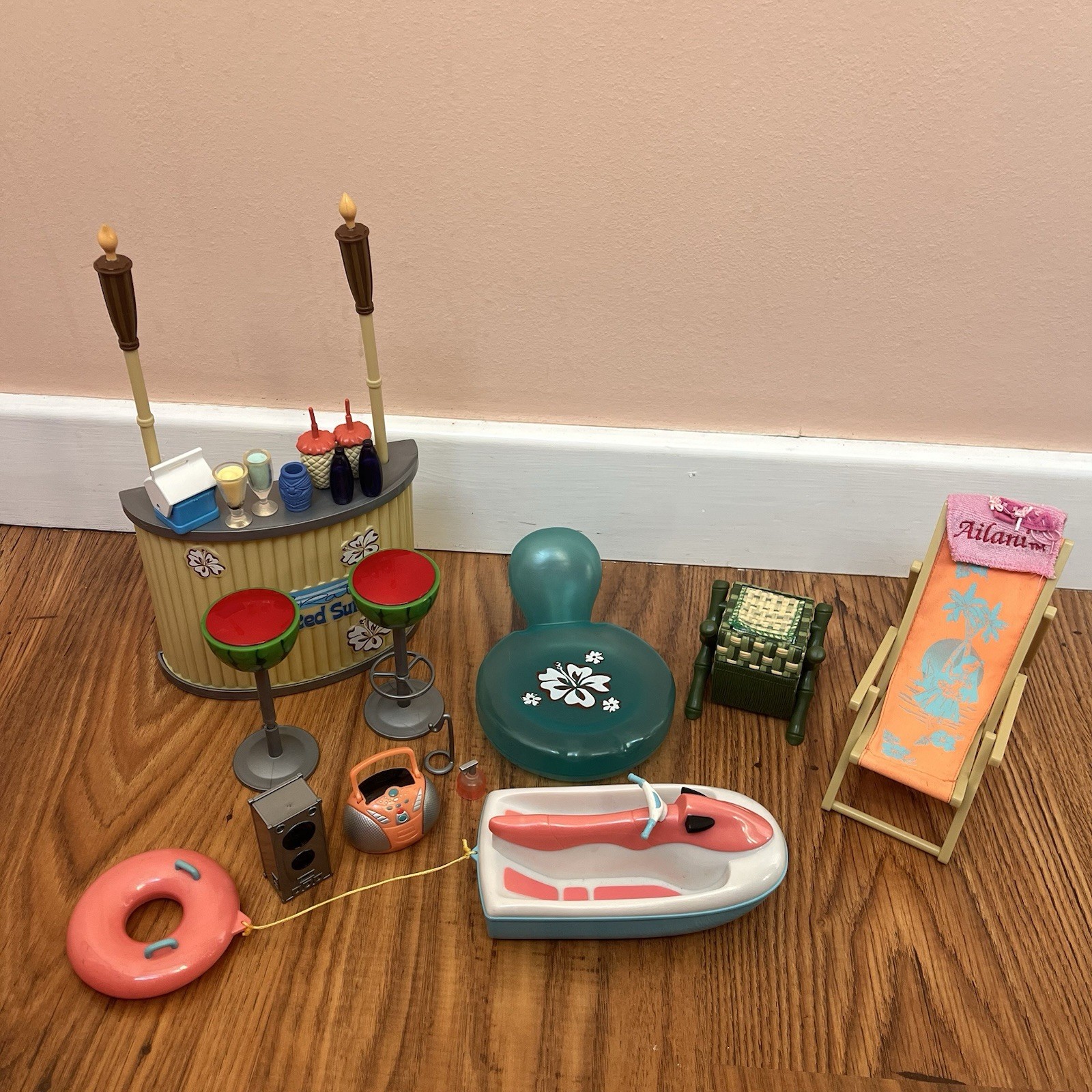 00’s Bratz Hot Summer Dayz Tikki Bar Speed Boat Accesorios