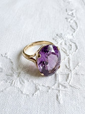 Vintage 9ct Gold Amethyst Ring - Full 1974 English Hallmarks