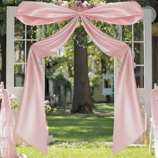122 x 70 Inch Giant Pink Bow Decor Big Pink Tie Shape Bow Room Wall Decor for...