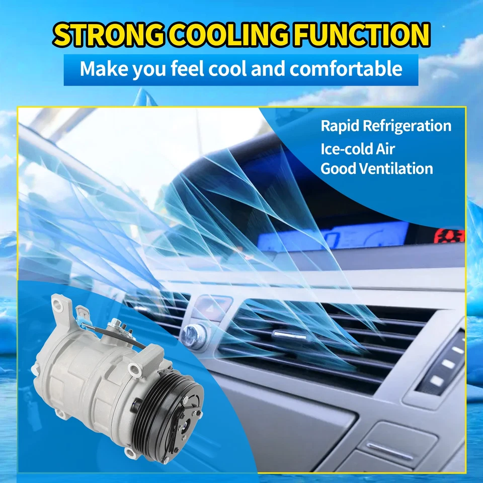 A/C Air Conditioner Compressor w/Clutch For 1999-2000 Ford F-150 5.4L CO101490C Foto 4 de 4