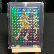 2022-23 Panini Mosaic - Give and Go LeBron James #3 Green Mosaic Prizm