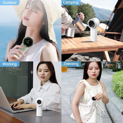 Portable Handheld Turbo Fan, Mini Portable Fan with LED Display, Personal Fan... - Picture 6 of 6