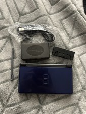 Nintendo DS Lite Cobalt Blue Handheld Console Bundle Working W Charger & Case