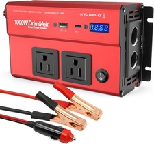 1000 Watt Power Inverters 12v to 110v for Vehicles - with Dual AC Outlets,...