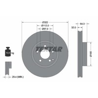 Textar Bremsscheiben Vorne Ø322 Mm InnenbelüFtet FüR Mercedes-Benz E-Klasse