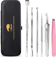 6 Pcs Blackhead Remover Tools,Pimple Popper Tool Kit,Blackhead Pimple Comedones