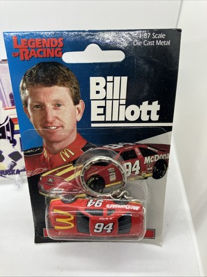 Bill Elliott Keychain NASCAR Key Chains 1:87 Die Cast Car Legends Of ...