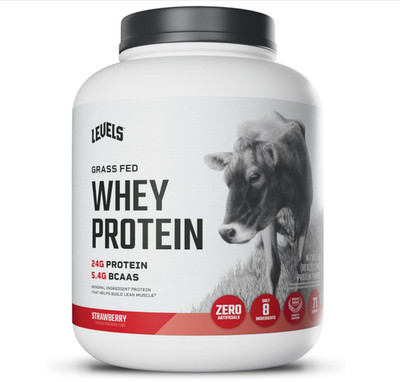Levels Grass Fed Whey Protein Strawberry 5lb 24g Protein