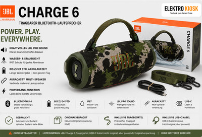   JBL Charge 6    Tragbarer Lautsprecher Speaker Bluetooth Musik  Box   OVP