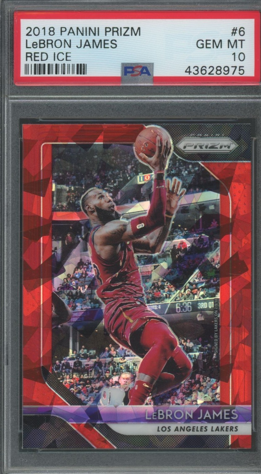 LeBron James 2018 Panini Prizm #6 "Red Ice" - PSA 10 - GEM MINT