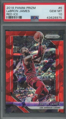 LeBron James 2018 Panini Prizm #6 "Red Ice" - PSA 10 - GEM MINT