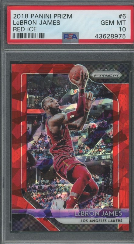 LeBron James 2018 Panini Prizm #6 "Red Ice" - PSA 10 - GEM MINT