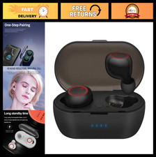 True Wireless Bluetooth Earbuds with Charging Case, LED Battery Indicator, TWS H