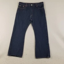 Levis 517 Jeans Mens 40x29 Blue Dark Wash Bootcut 100% Cotton Zip Fly Denim