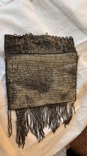 French Antique Steel-cut Floral Micro-bead Evening Purse