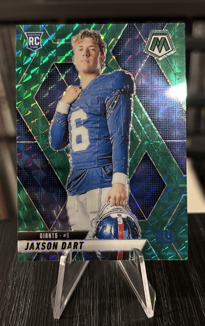 2025 Mosaic JAXSON DART Rookie Variation Green Mosaic Prizm #288 (RC) Giants