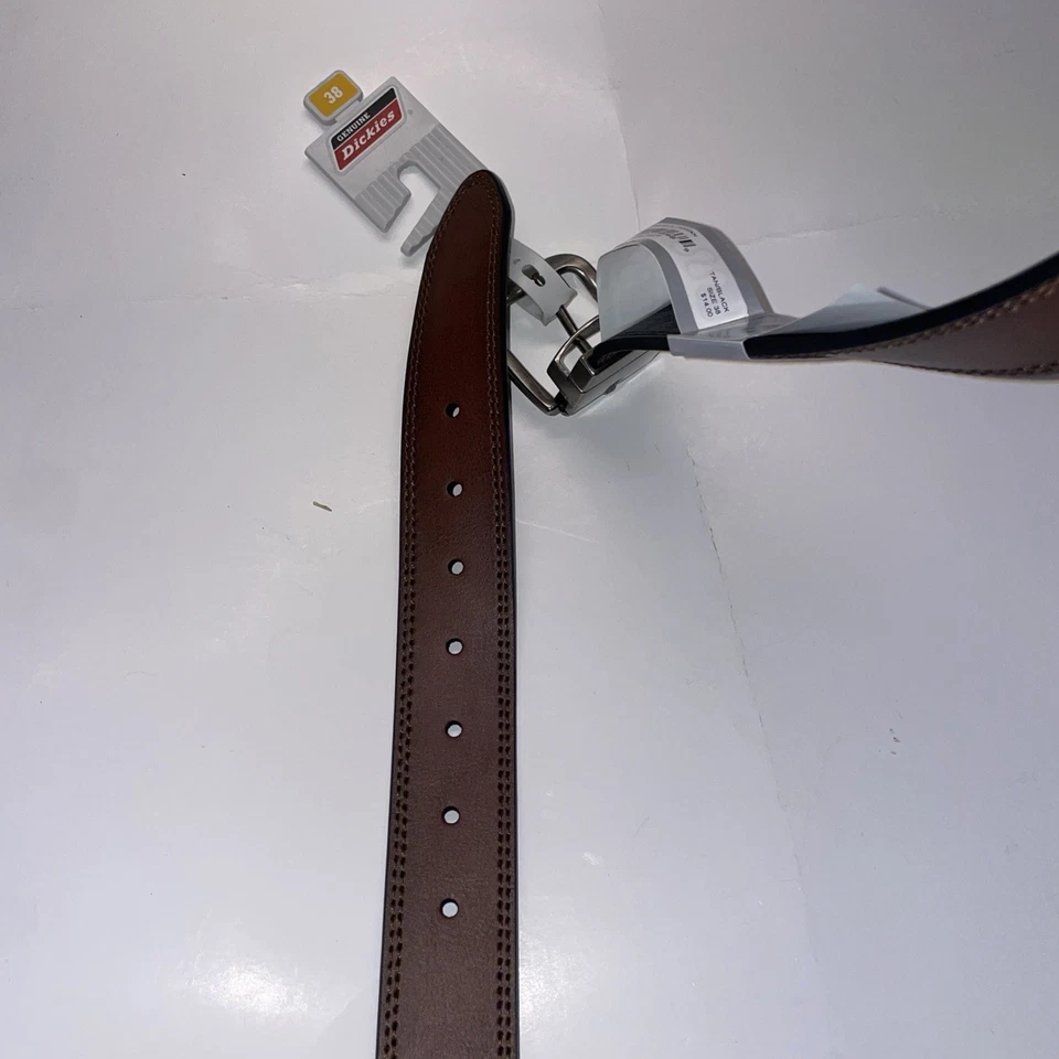 Cinturón de doble puntada reversible Dickies genuino para hombre dos en uno bronceado a negro  Foto 4 de 4