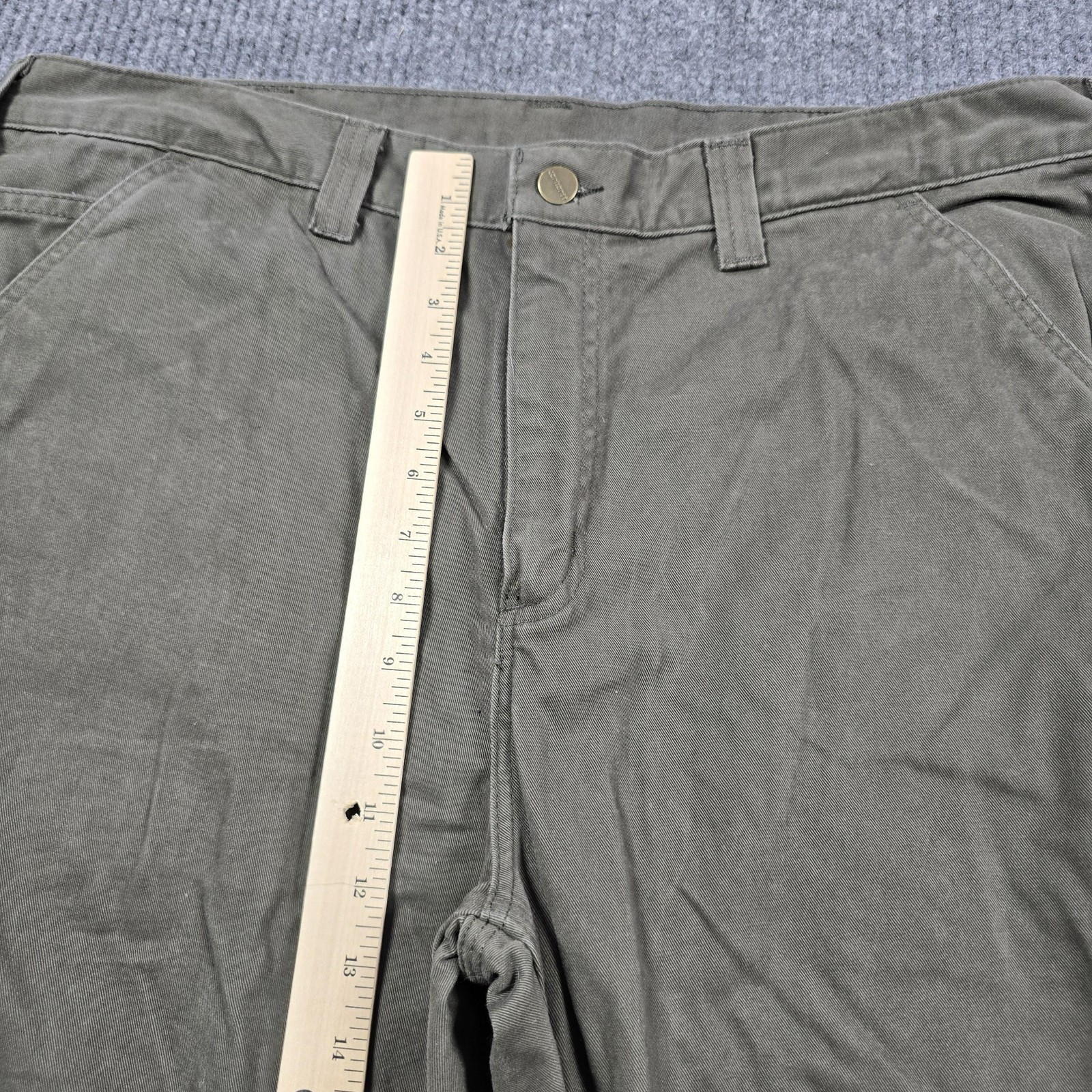 Carhartt Pants Mens 40x30 Green B324 DFE Relaxed Fit Utility Workwear Cotton thumbnail 9