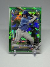 2021 Bowman Draft Carter Jensen Chrome Sapphire Green /50 Royals #BCD-106