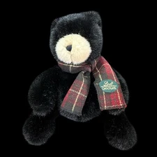 Gund Lindt Chocolate Black Bear Plush w Plaid Scarf