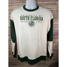 University South Florida USF Bulls Men's M Pullover League Green and White