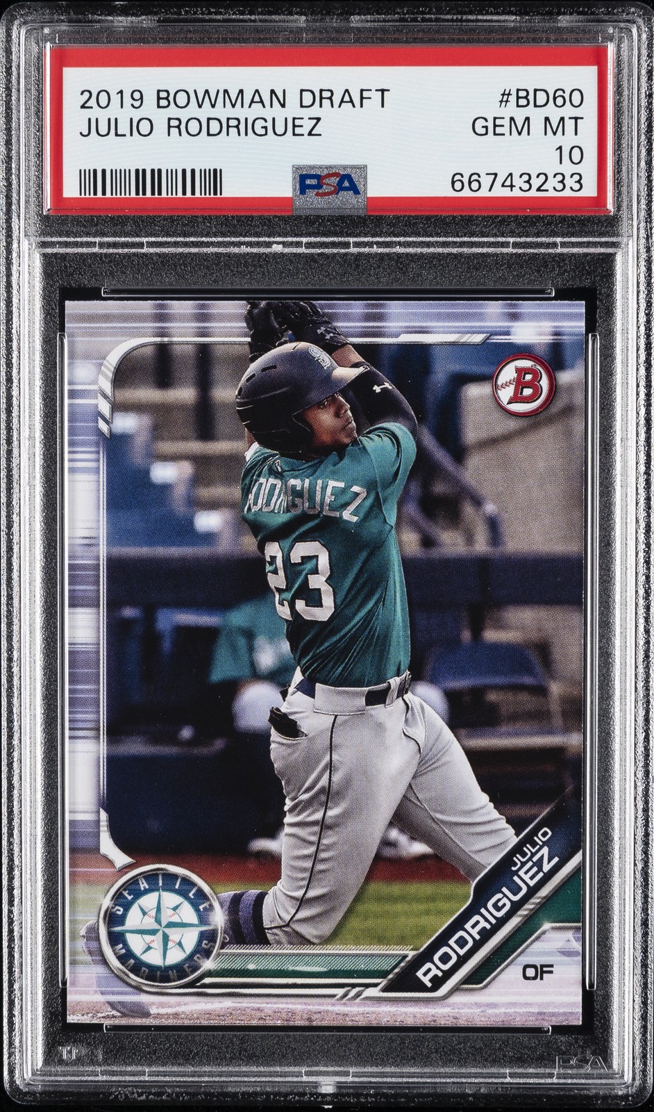 2019 BOWMAN DRAFT #BD60 JULIO RODRIGUEZ PSA 10
