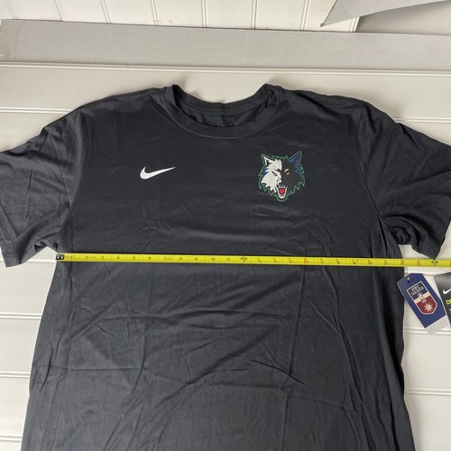 Nike Dri Fit Minnesota Timberwolves T Shirt Black Polyester Men’s XL - Picture 6 of 14