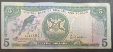 2002 Trinidad and Tobago 5 Dollars P42b, AJ676941, sig Williams. 