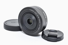 Canon EF-M 22mm F2 STM Pancake Lens Black Excellent condition w/Caps From Japan