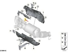 BMW X1 U11 Abgroster Wärmeschutz 11655B3A034 Neue Echtheit
