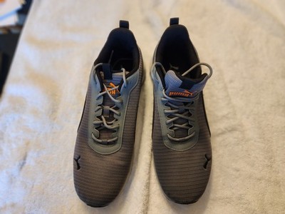PUMA Zip C Gray Black Mesh Low Top Athletic Sneakers Lace Up
