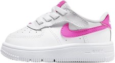 Toddler's Nike Force 1 Low EasyOn White/Laser Fuchsia FN0236 102