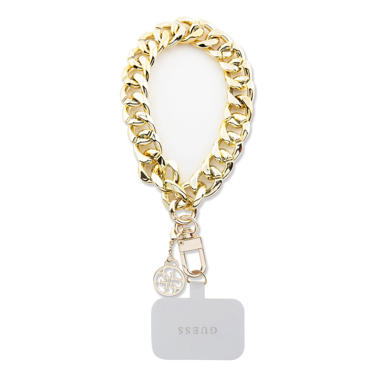 Bijou de téléphone Guess chaîne dorée pour garder les mains libres